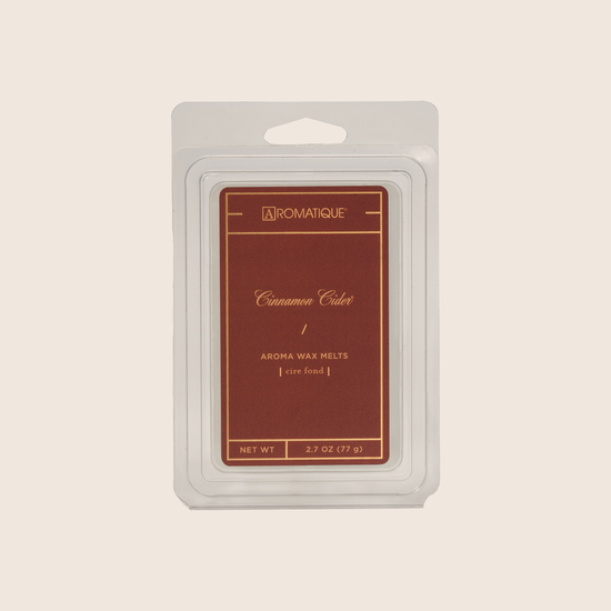 Cinnamon Cider® is an exquisite blend of cinnamon and spices mixed with apples and a touch of citrus. Cinnamon Cider® Aroma Wax Melts contain a set of 8 cubes made from 100% food-grade paraffin wax and a highly fragrant aroma - no wicks or flames needed.