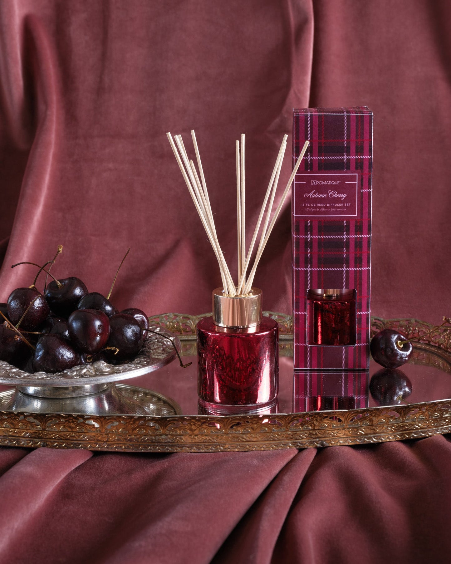 Autumn Cherry - Plaid Mini Reed Diffuser