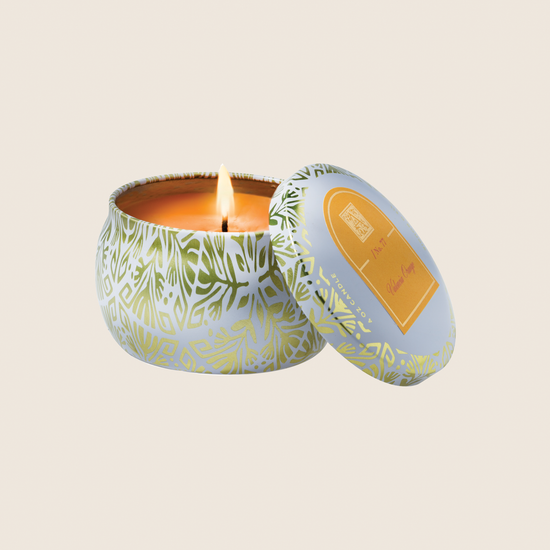 NEW! Valencia Orange Printed Travel Tin Candle – Aromatique
