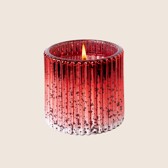 The Smell of Christmas® - Plaid Ribbed Glass Candle