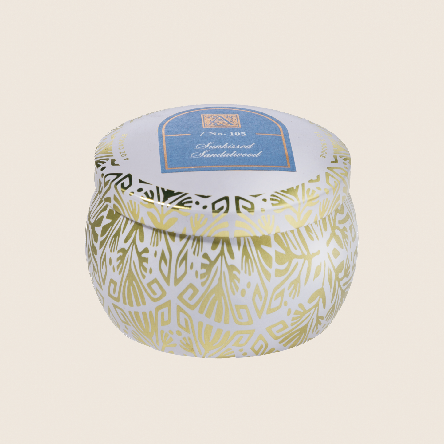 NEW! Sunkissed Sandalwood - Printed Travel Tin Candle