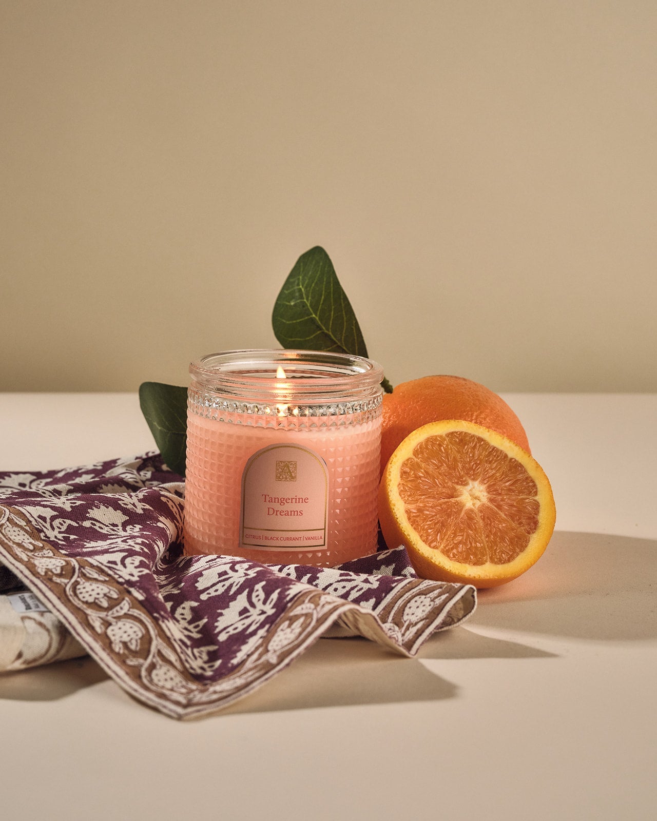 Tangerine Dreams - Elegant Essentials - Textured Glass Candle