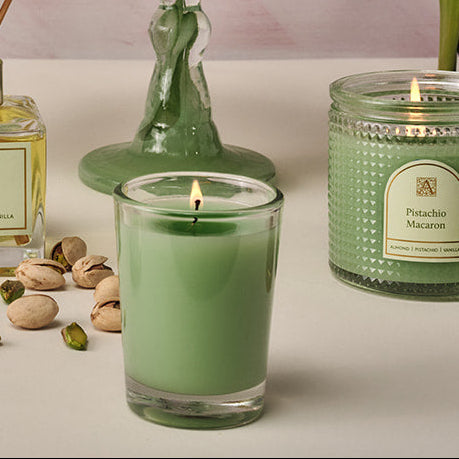 Pistachio Macaron - Votive Glass Candle