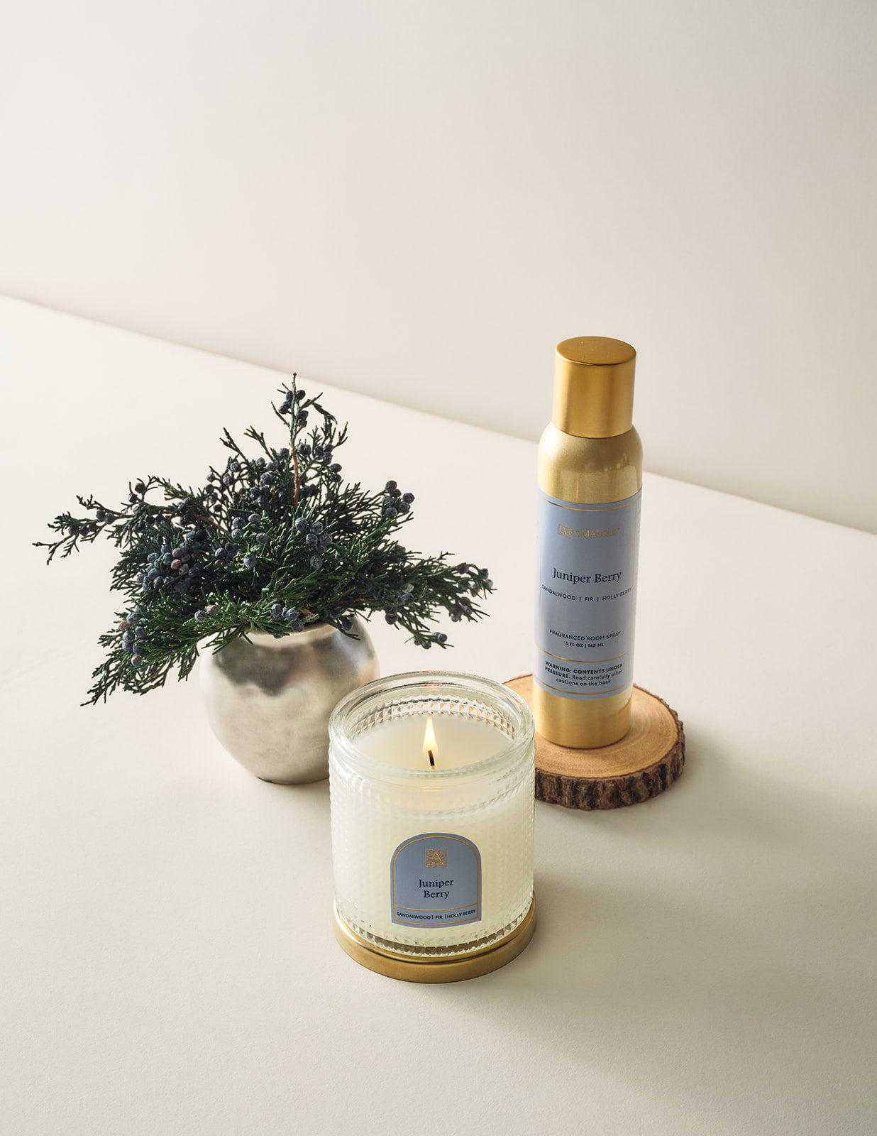 Juniper Berry - Textured Glass Candle