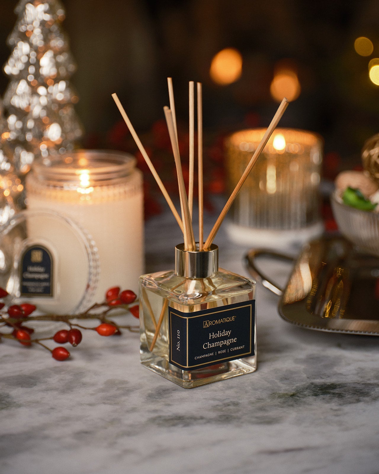 NEW! Holiday Champagne - Reed Diffuser Set