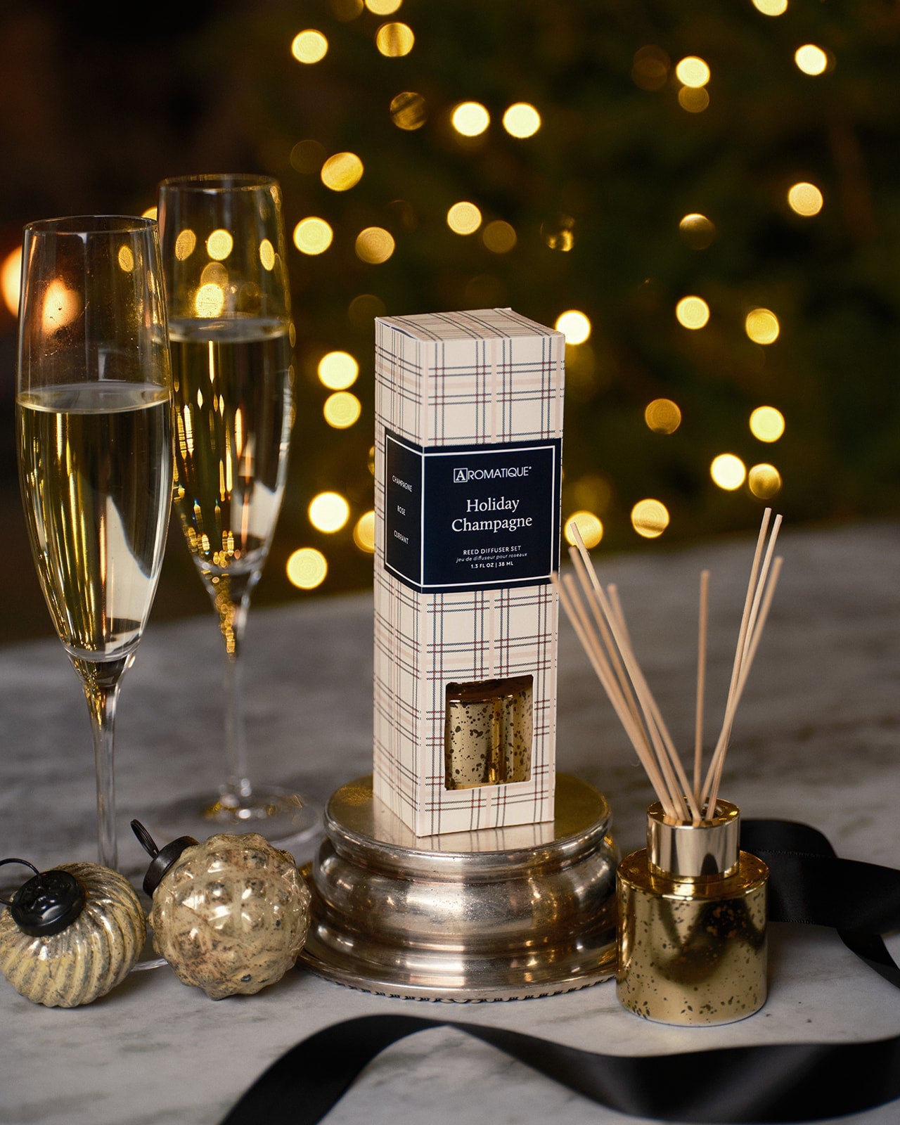 NEW! Holiday Champagne - Plaid Mini Diffuser Set