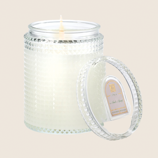 NEW! The Smell of Spring - Textured Glass Candle with Lid