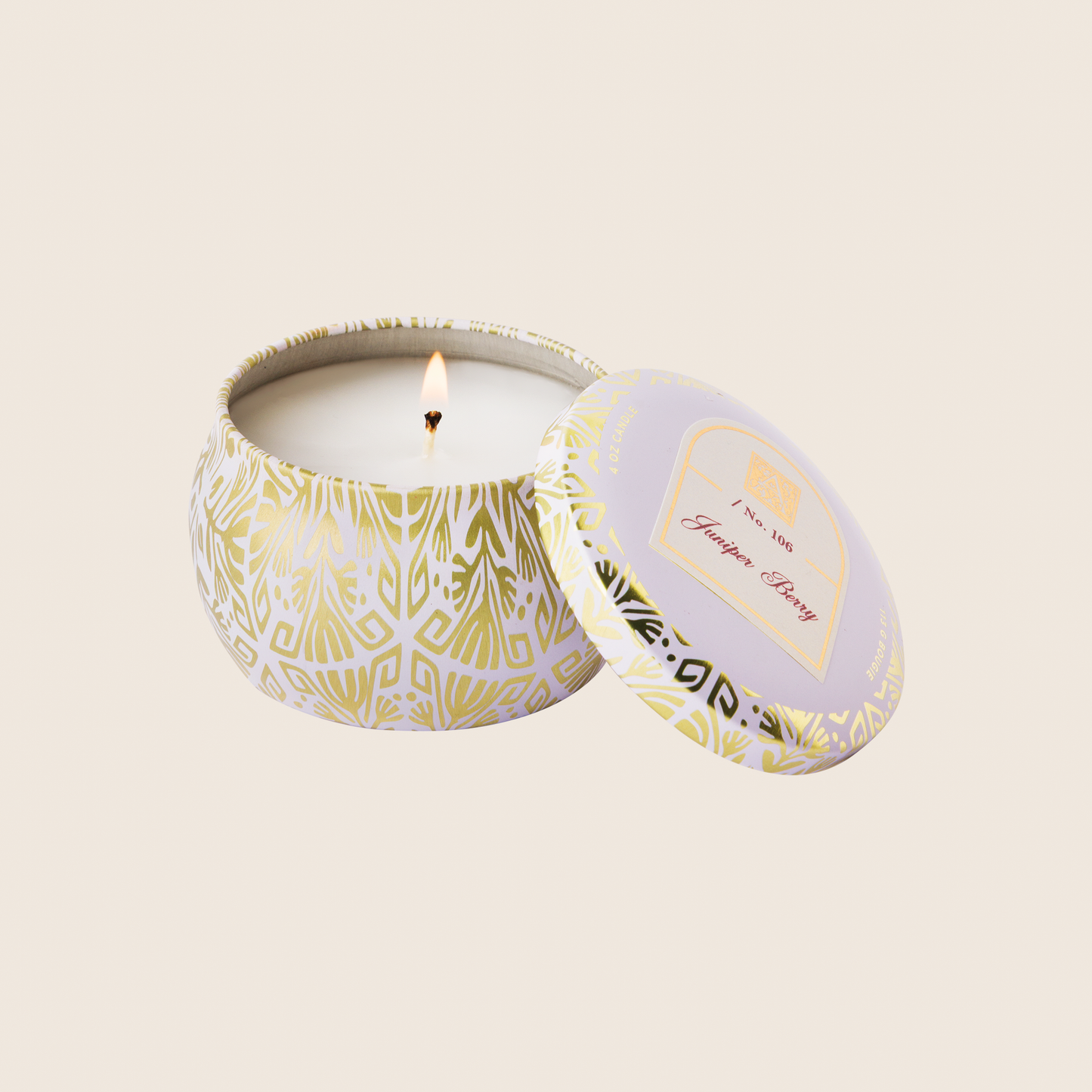 Juniper Berry - Printed Travel Tin Candle