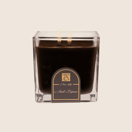 The Smell of Espresso  -  Cube Glass Candle