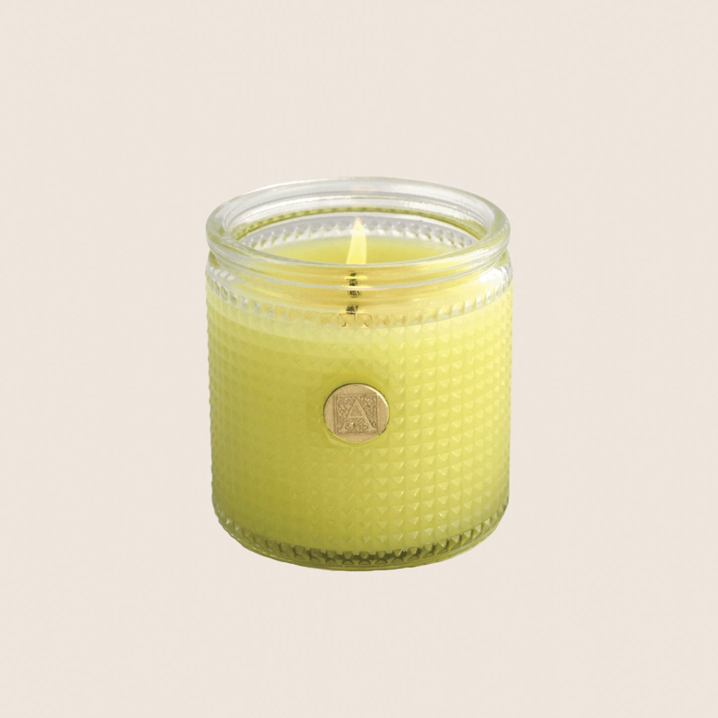 NEW! Lemon Basil - Elegant Essentials - Textured Glass Candle