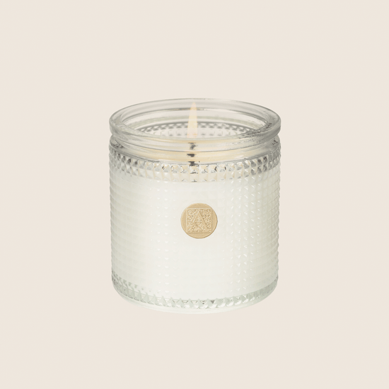 Load image into Gallery viewer, NEW! Royal Linen - Elegant Essentials - Textured Glass Candle
