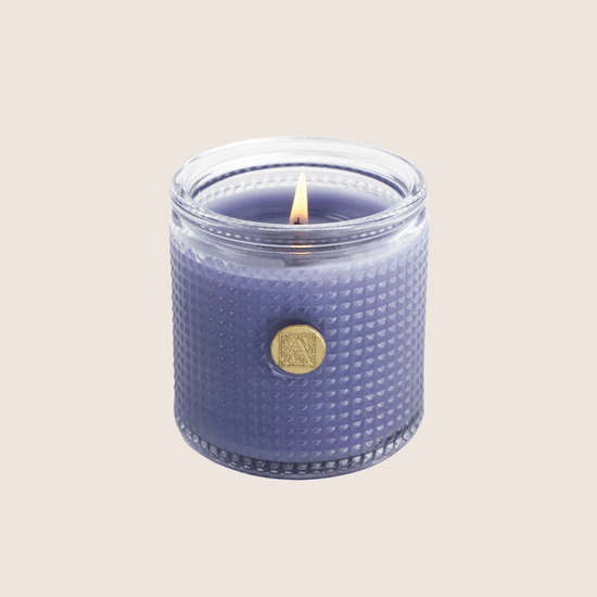 Lavender Bouquet - Elegant Essentials - Textured Glass Candle