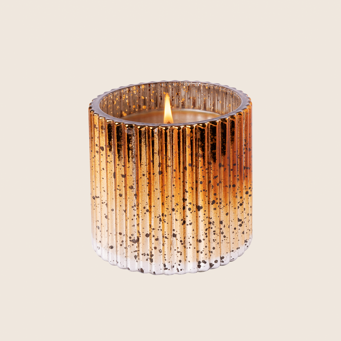 Cinnamon Cider - Plaid Ribbed Glass Candle