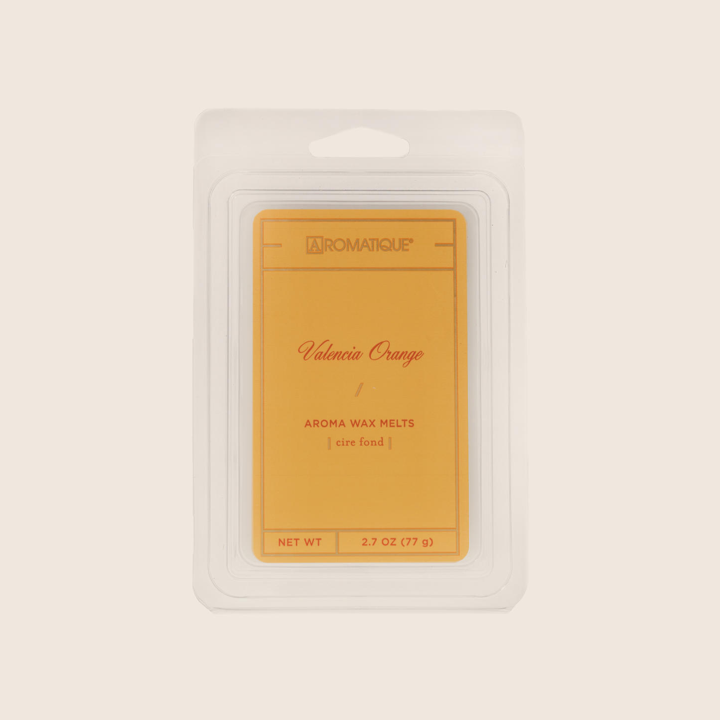 Valencia Orange Aroma Wax Melts transform a room with the fragrance of sweet oranges mixed with notes of apples and red berries with a hint of citrus peel. Aromatique Wax Melts are a set of 8 cubes that contain 100% food-grade paraffin wax and a highly fragrant aroma - no wicks or flames needed. 