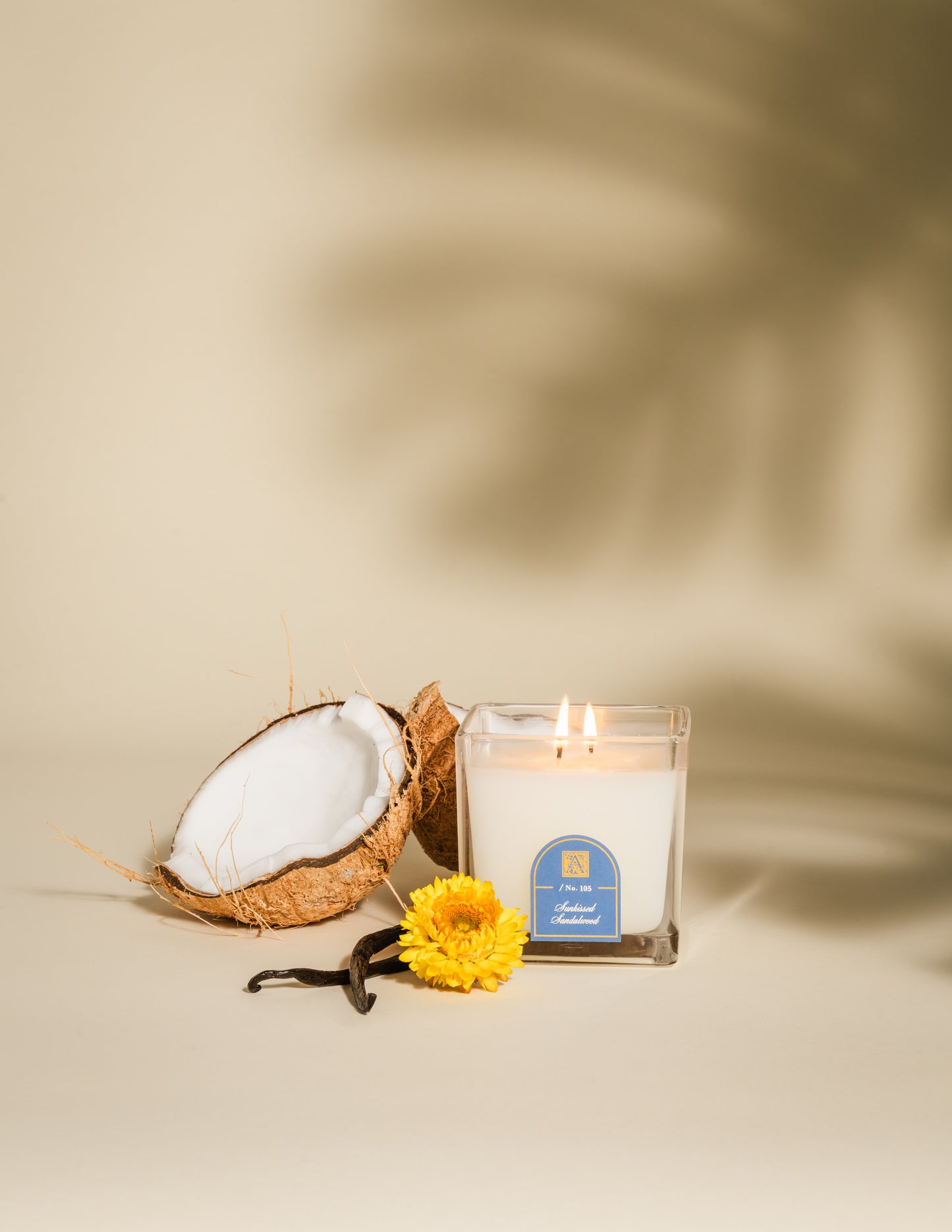 New! Sunkissed Sandalwood - Votive Glass Candle