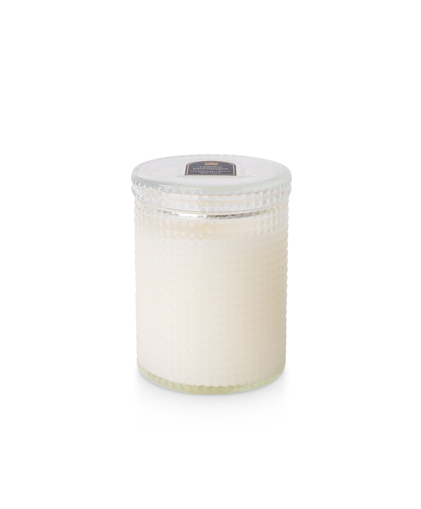NEW! Holiday Champagne - Large Textured Glass Candle - 15 oz