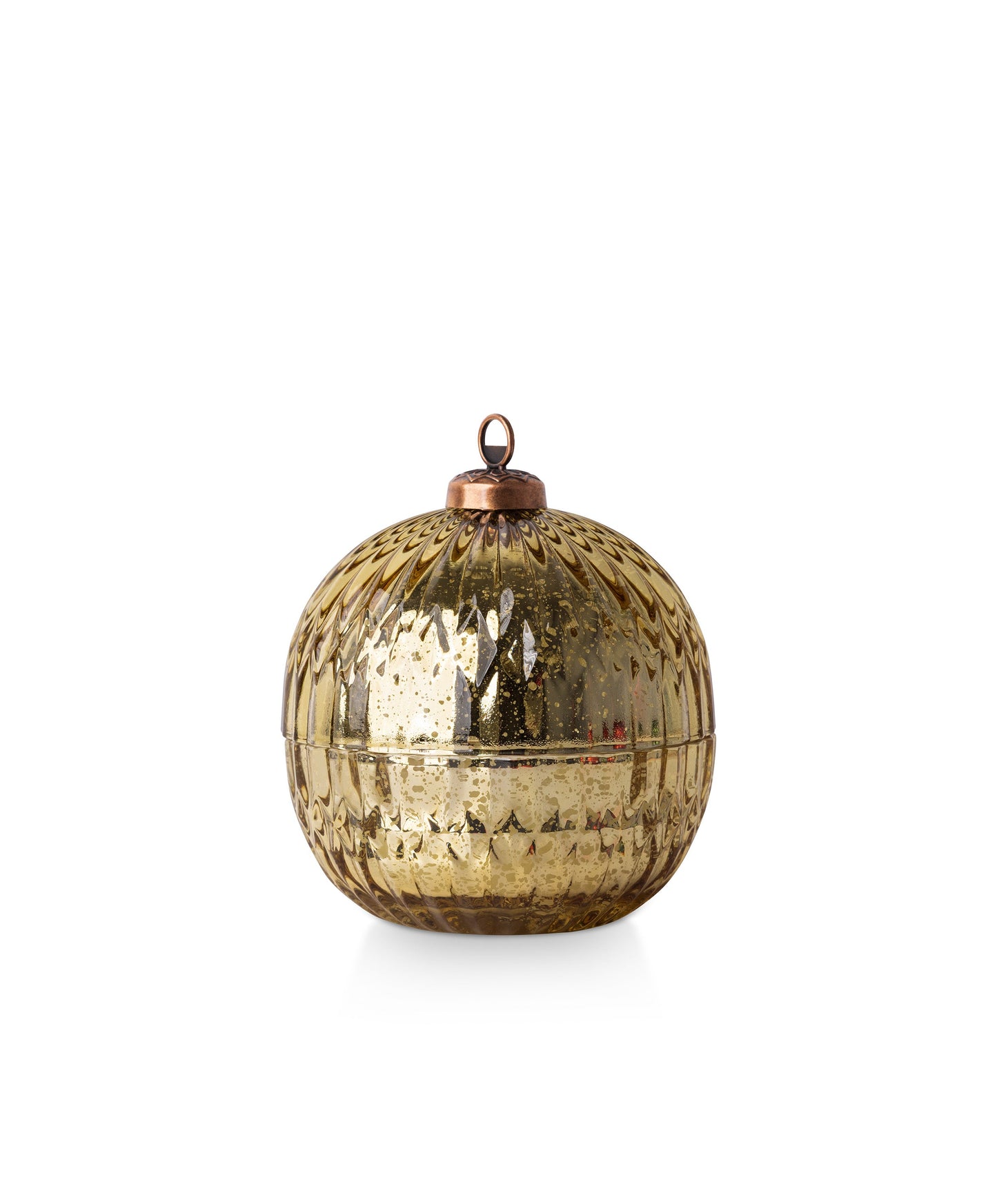 NEW! Holiday Champagne - Plaid Ornament Glass Candle