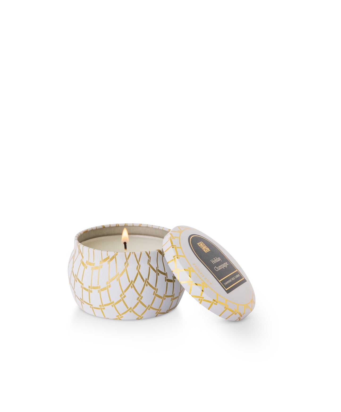NEW! Holiday Champagne - Printed Travel Tin Candle