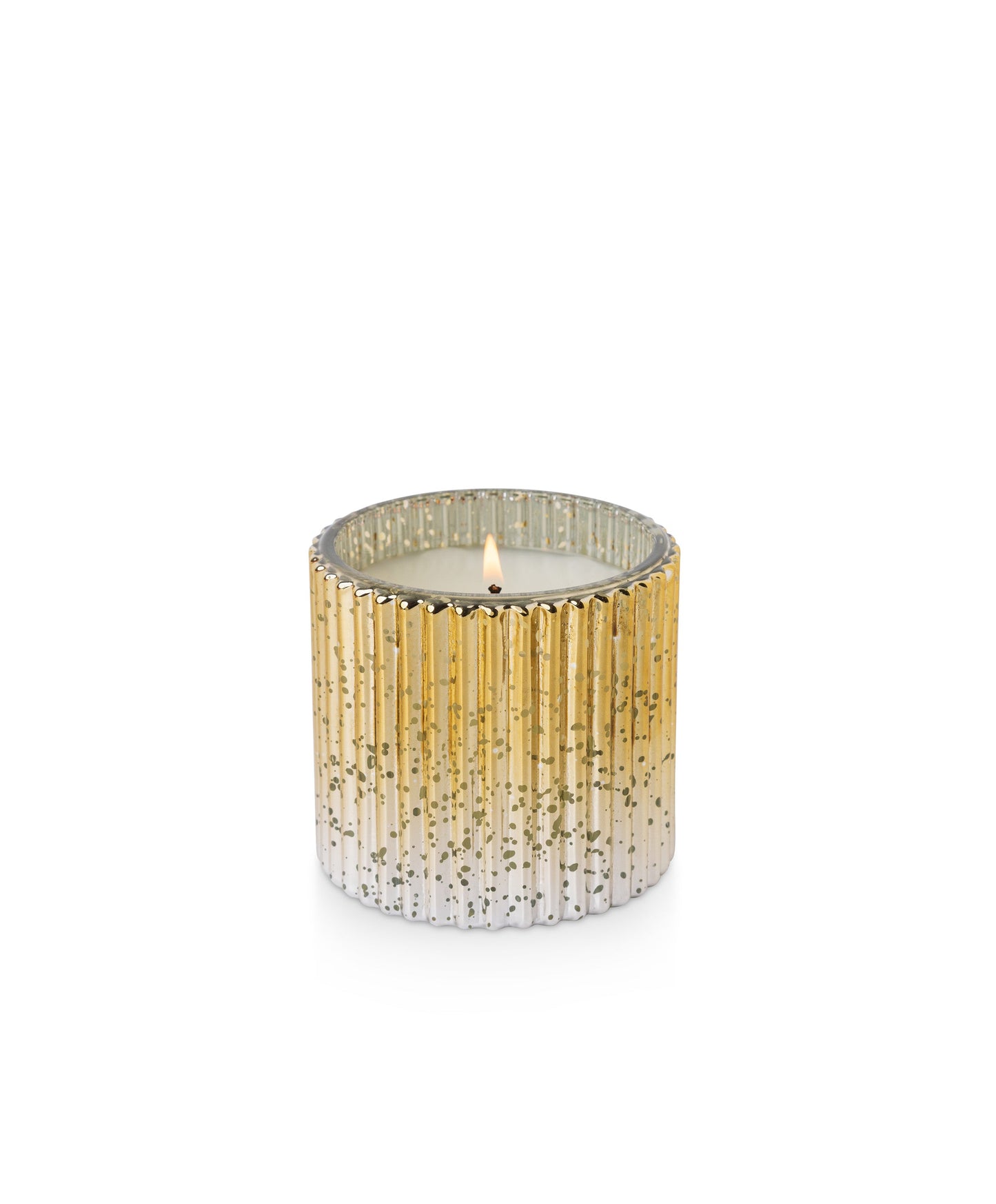 NEW! Holiday Champagne - Plaid Ribbed Glass Candle