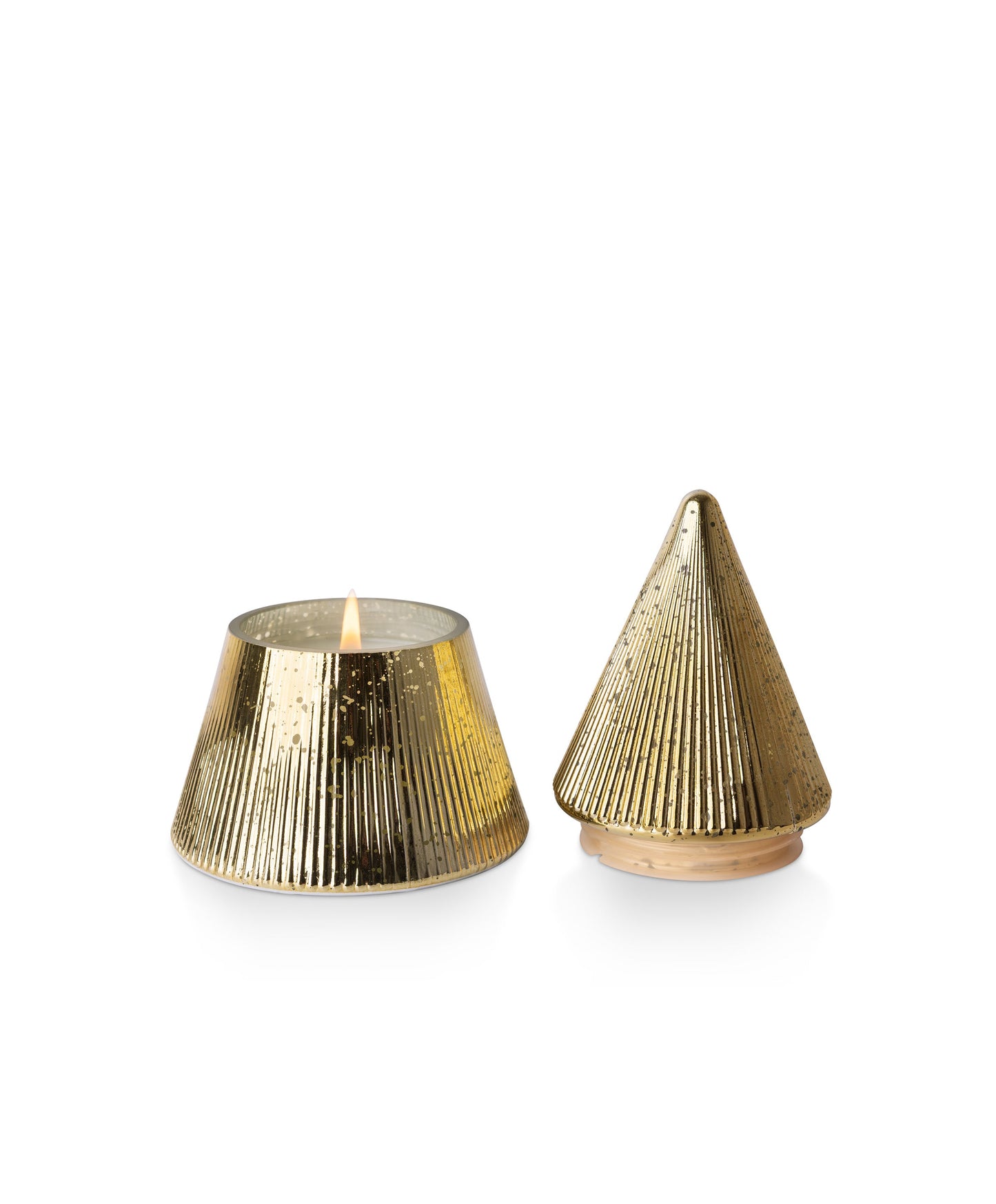 NEW! Holiday Champagne - Plaid Tree Glass Candle