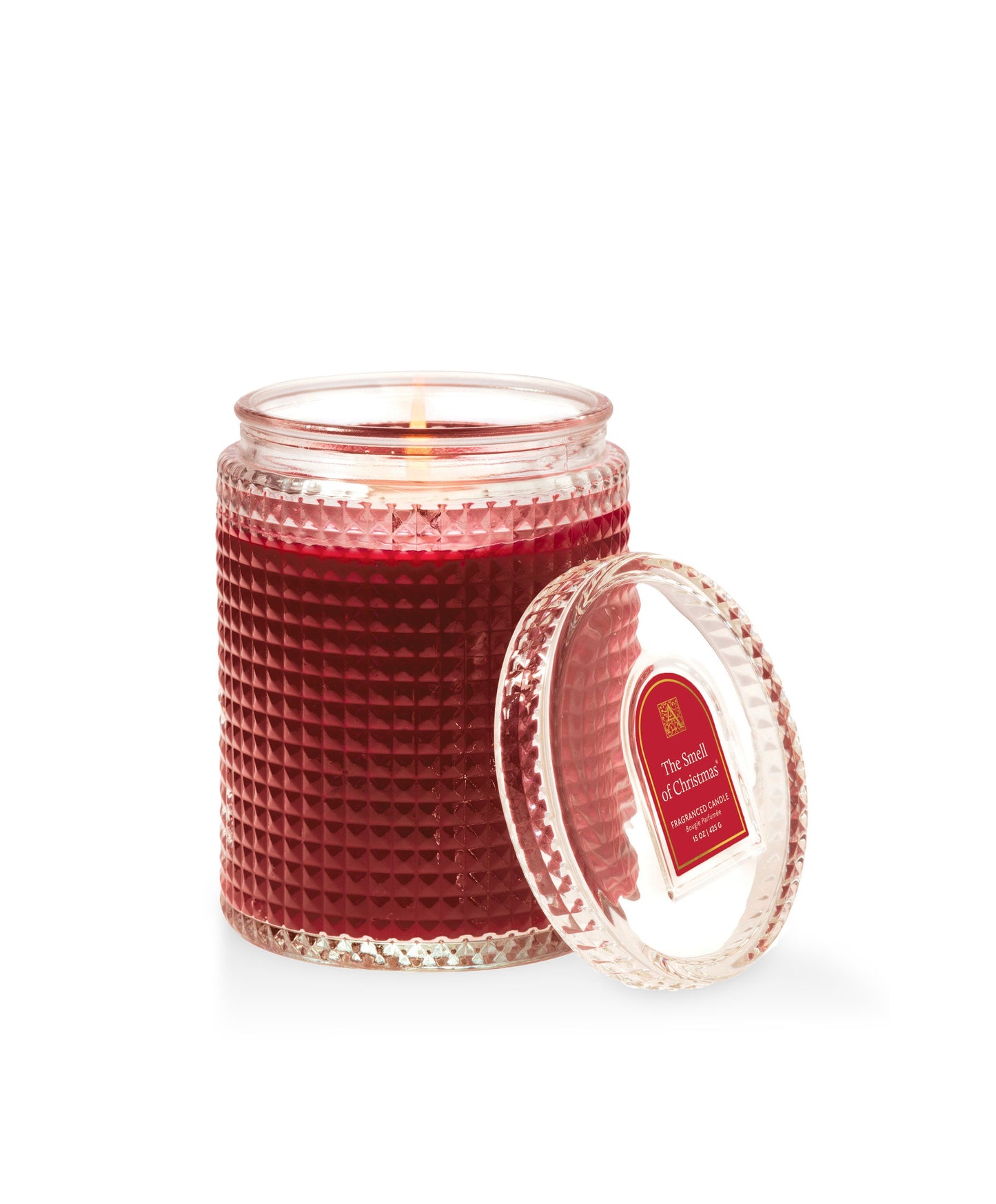 The Smell of Christmas® - Textured Glass Candle with Lid