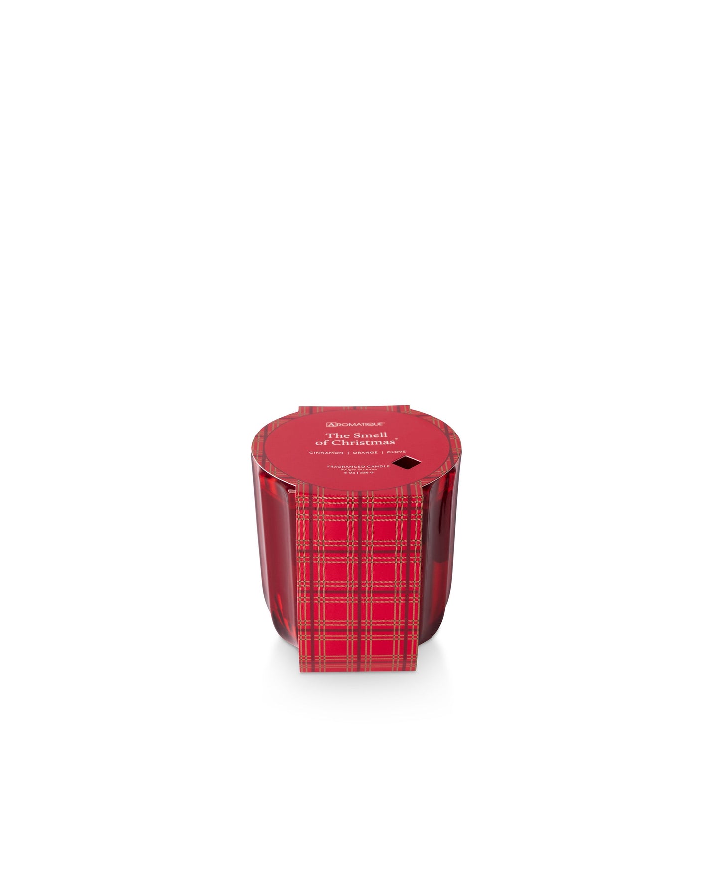 The Smell of Christmas - Plaid Ribbed Glass Candle