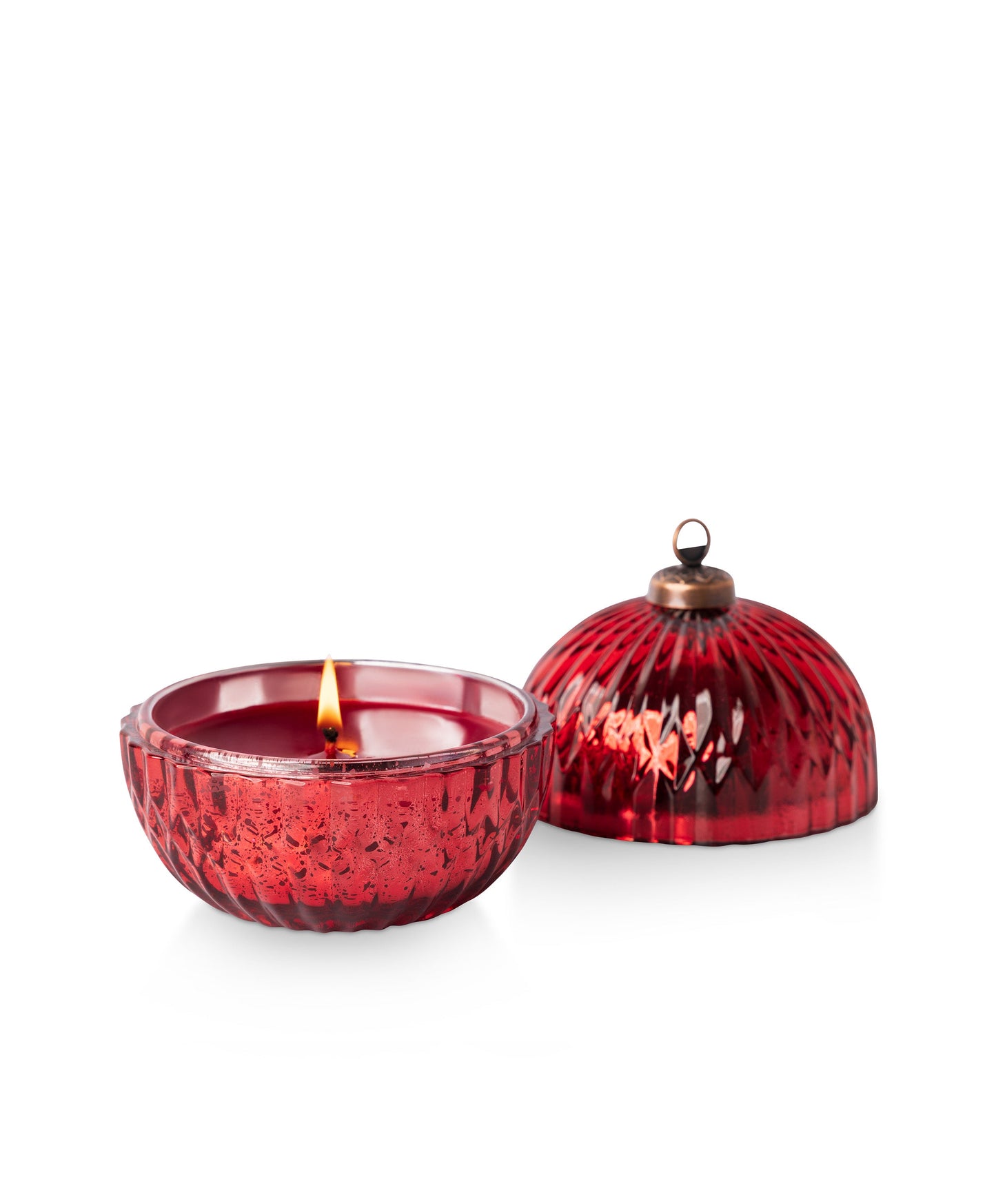 The Smell of Christmas - Plaid Ornament Glass Candle w/Lid