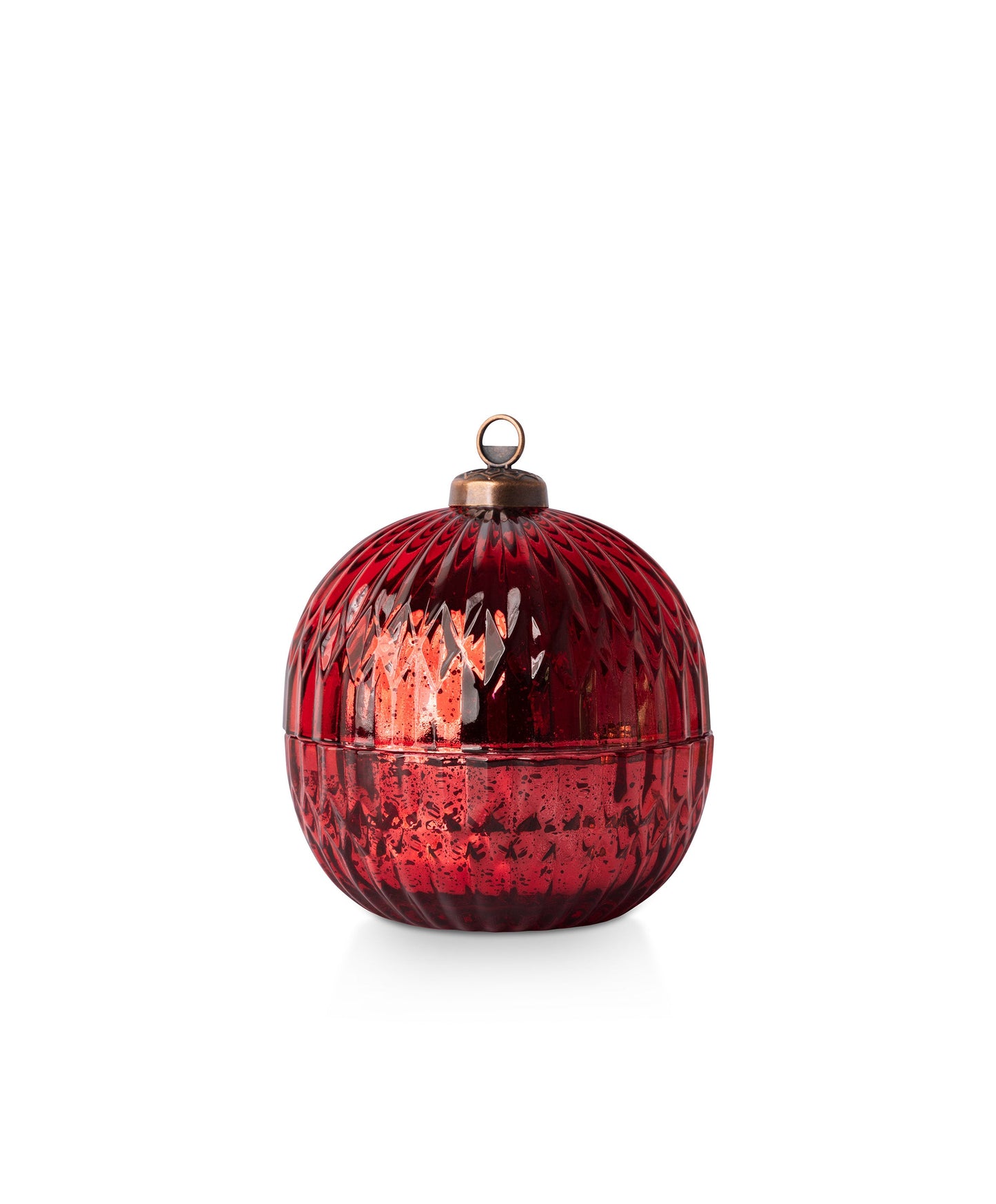 The Smell of Christmas - Plaid Ornament Glass Candle w/Lid