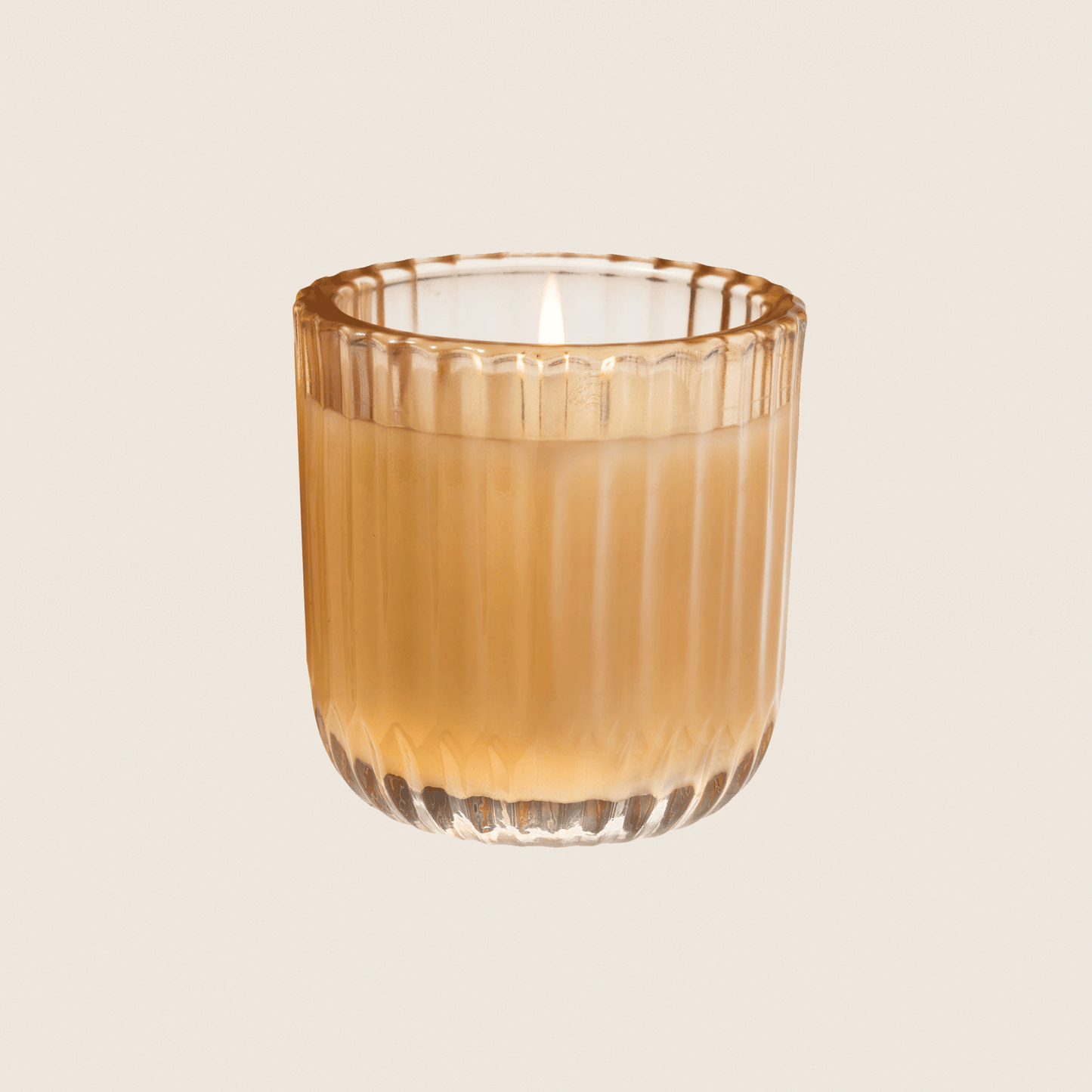 Load image into Gallery viewer, Cinnamon Cider - Ribbed Glass Candle
