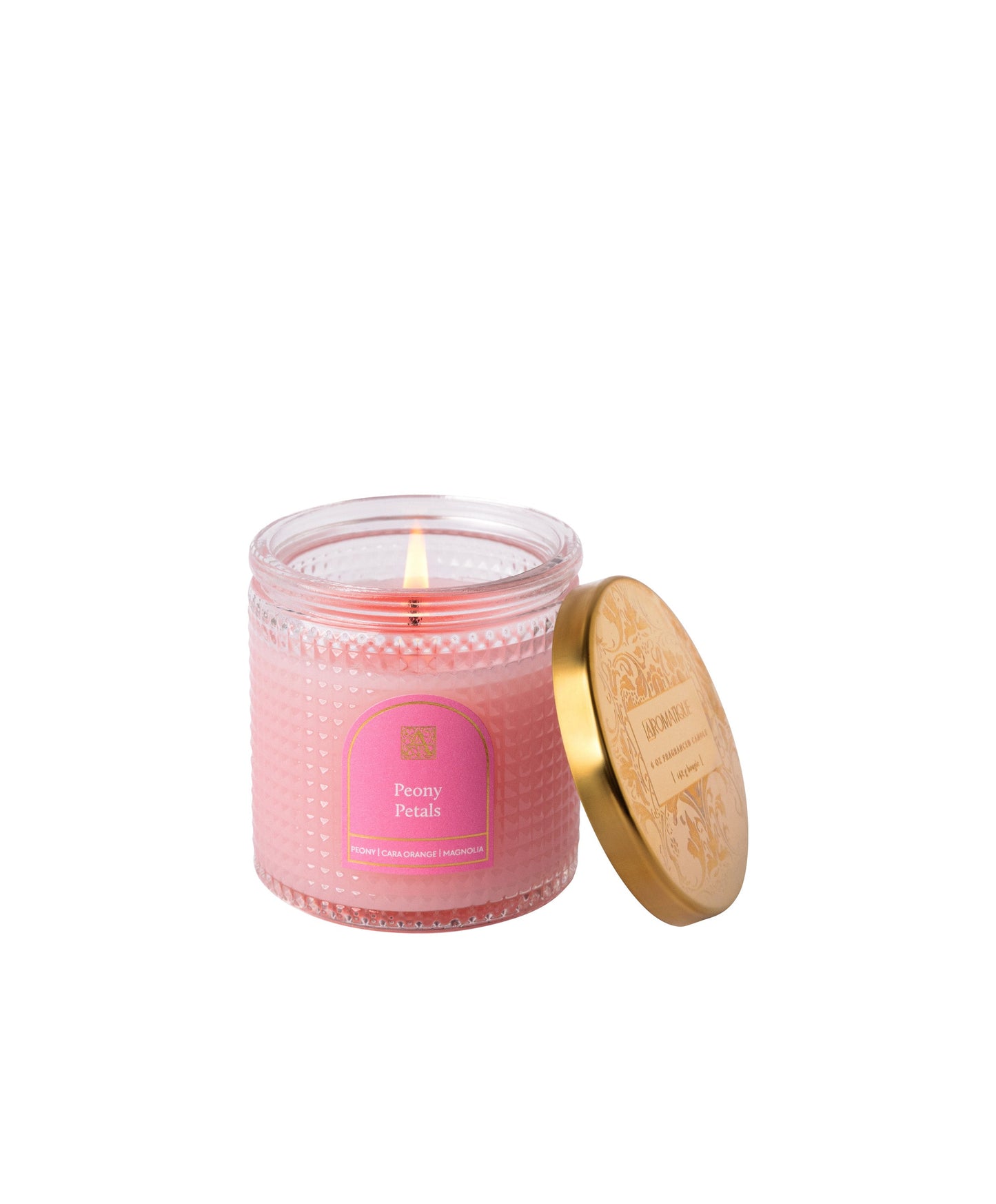 Peony Petals - Elegant Essentials - Textured Glass Candle