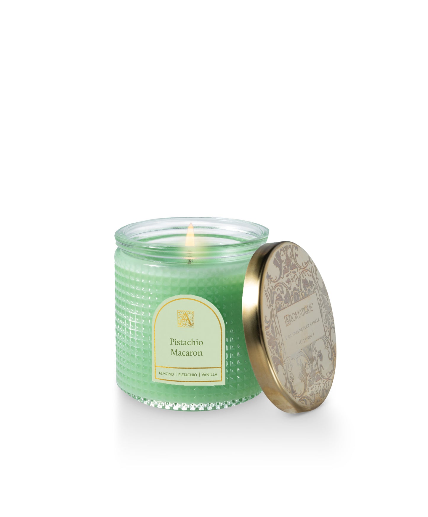 Pistachio Macaron - Textured Glass Candle