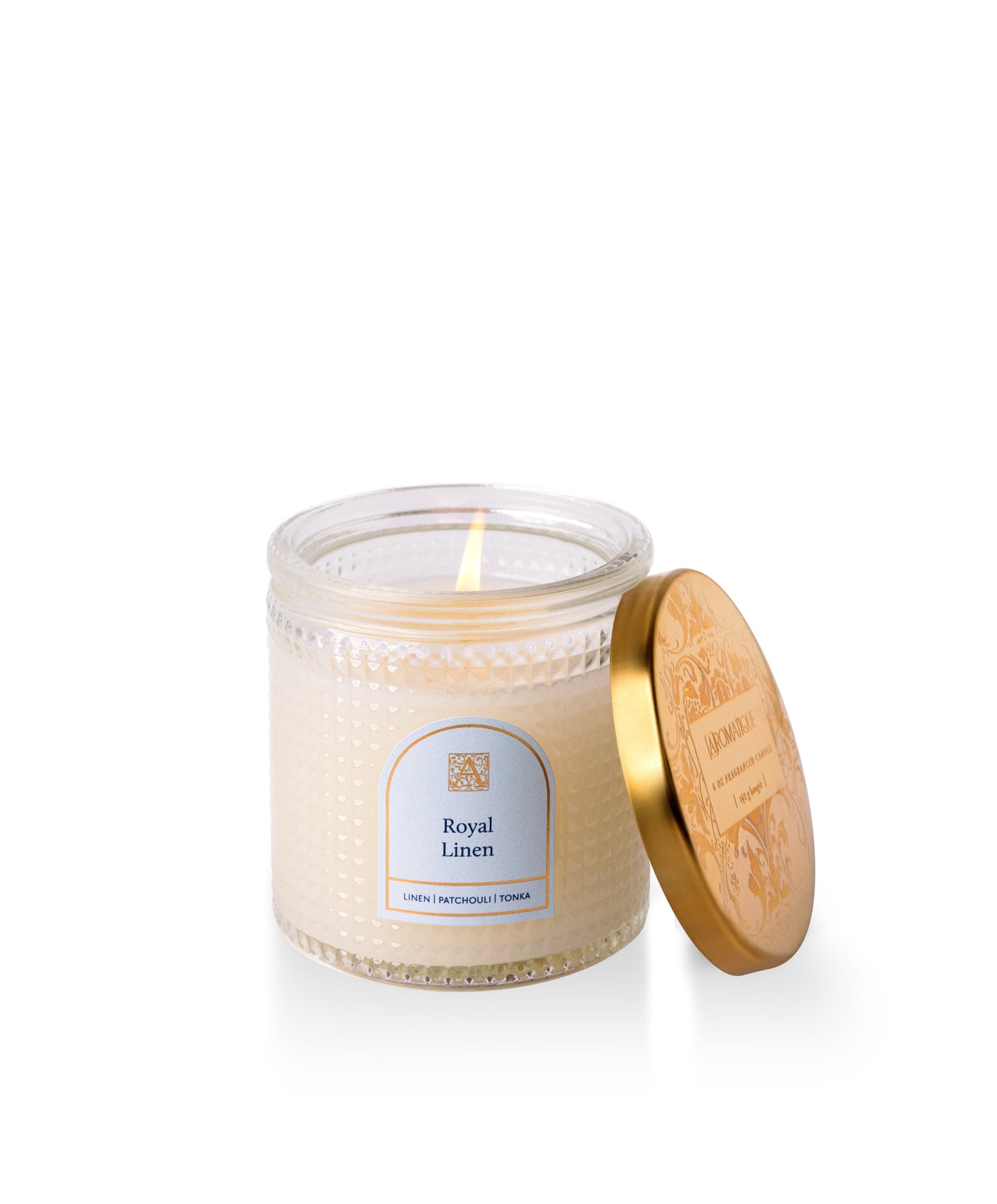 Royal Linen - Elegant Essentials - Textured Glass Candle