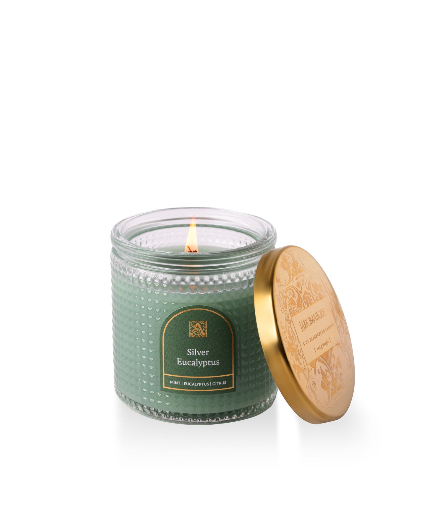 Silver Eucalyptus - Elegant Essentials - Textured Glass Candle