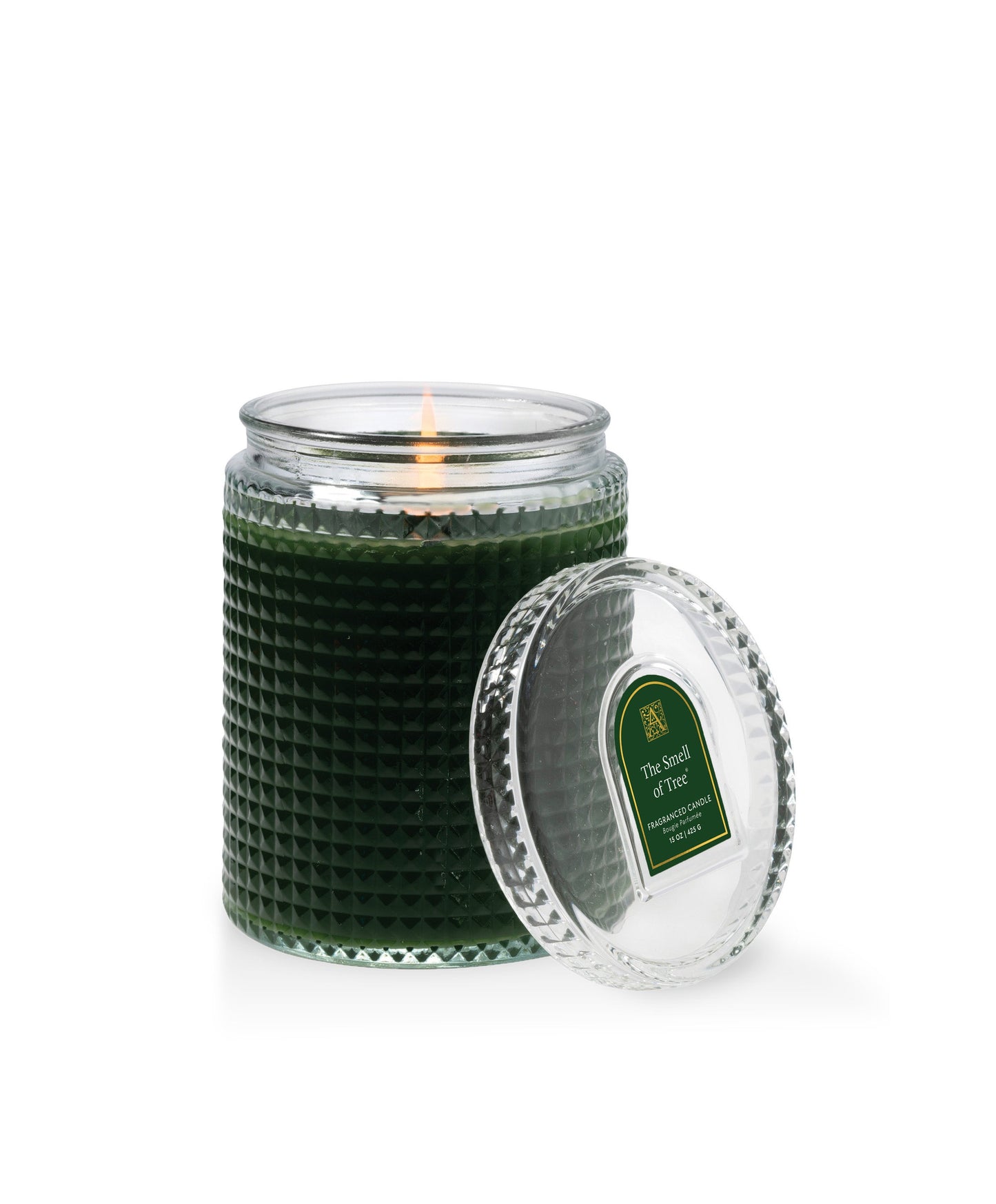 The Smell of Tree - Textured Glass Candle with Lid
