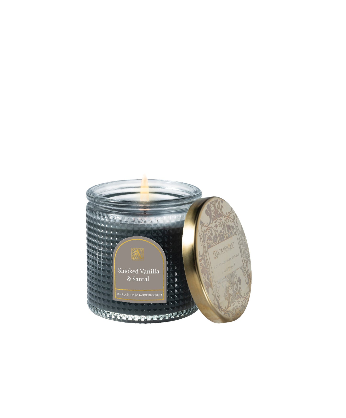 Smoked Vanilla & Santal - Textured Glass Candle