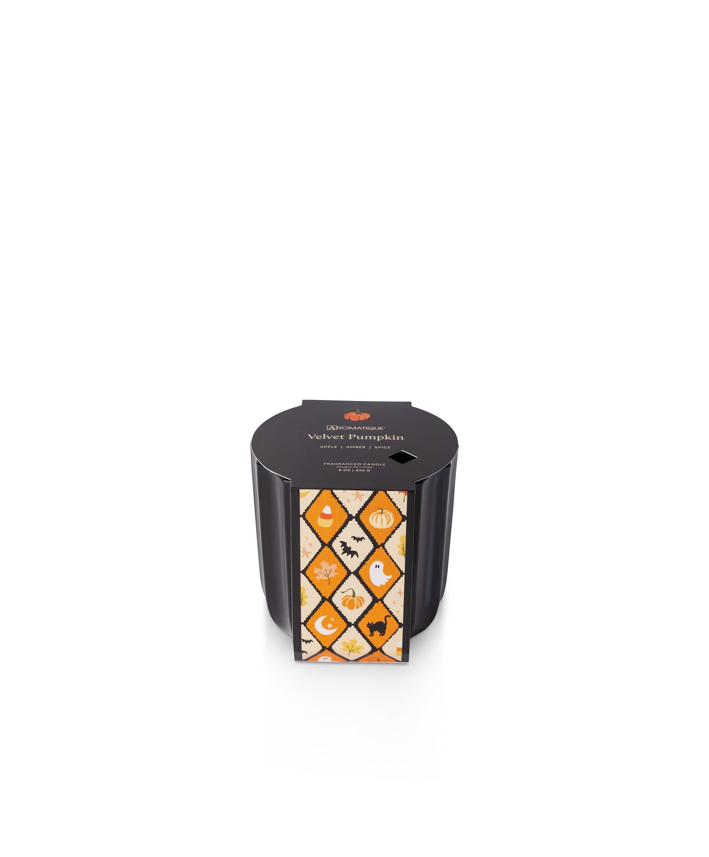 Velvet Pumpkin - Ribbed Glass Candle - Halloween Collection - 8 oz