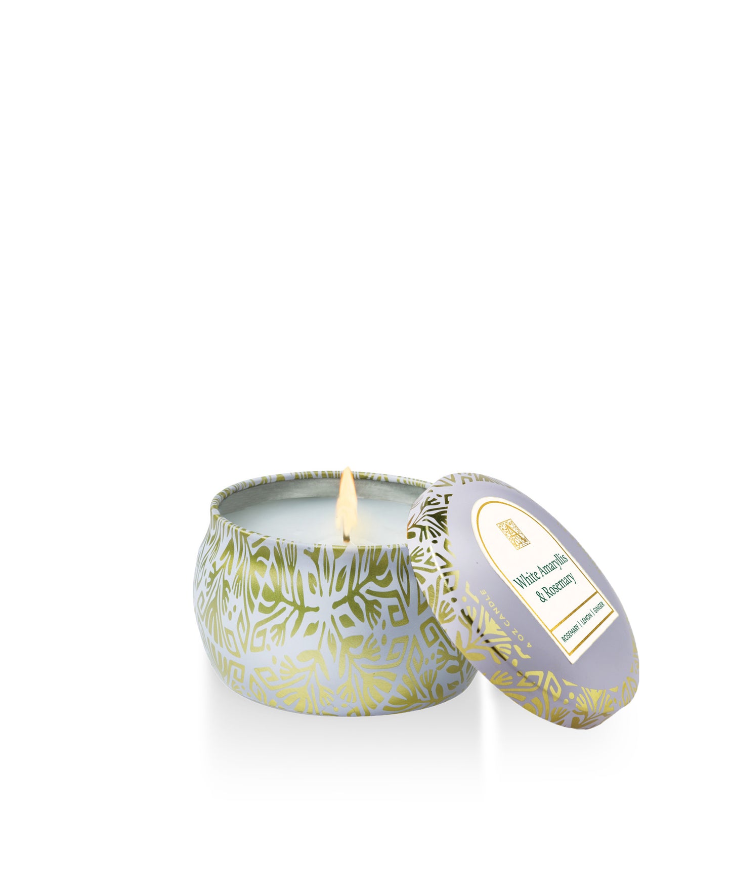 White Amaryllis & Rosemary - Tin Candle