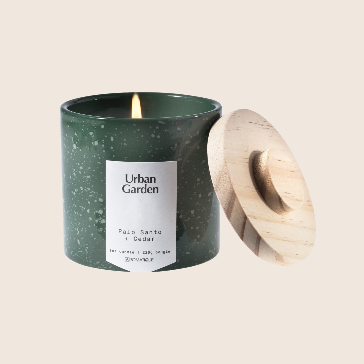 Palo Santo & Cedar fills your space with the essence of burning palo santo combined with notes of cedarwood, amber and a light layer of coconut. Using coconut blend wax and cotton core wicks encompasses the natural elements that the Urban Gardener values. The speckled ceramic candle is a unique, yet neutral vessel and allows this candle to be used anywhere. Palo Santo & Cedar is the perfect everyday staple to bring outdoor inspirations inside. 